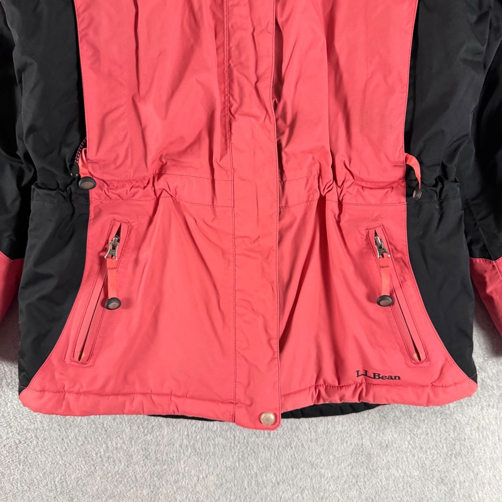 LL Bean Womens Small Pink Black Colorblock Insulated Winter Jacket 0 PH15 - Picture 3 of 13